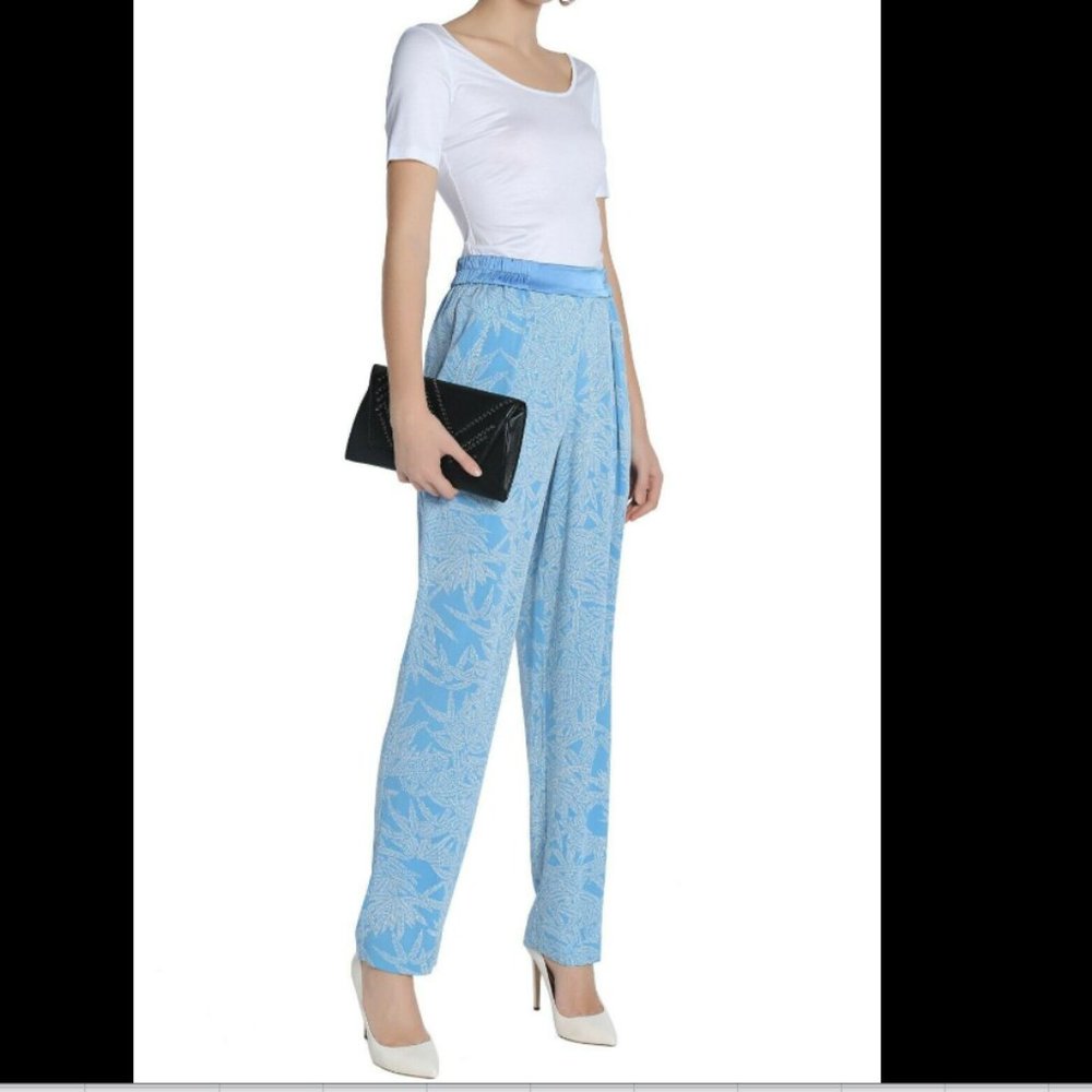 DIANE VON FURSTENBERG Lepic True Blue Print Pants